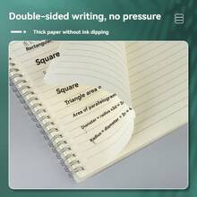 Promoção de Materiais Escolares, Caderno com Capa Transparente de PP, Bloco de Notas em Branco, Tamanhos A4, A5, B5, A6, Cadernos Espirais, Papel de Caderno em Branco com Grade Horizontal, Cadernos Espirais para Estudantes