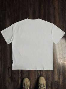 Manfinity Streetrush Men Oversized Summer Slogan Graphic Print Crew Neck Short Sleeve Casual T-Shirt, Halloween Tops, Vacation, Boyfriend Gift100% Cotton Fabric Is Soft And BreathableDaily Casual 100% Pure Cotton Round Neck T-Shirt