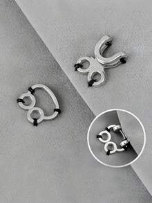 10pcs Of Metal Alloy Invisible Buckles, Hook Eye Buckles, Used For DIY Sewing, Invisible Closure Buckles For Pants, Skirts, Collars, Coats, Sewing Accessories, Sewing Supplies