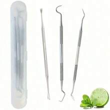 3/5pcs Stainless Steel Dog Dental Tool Kit, Tartar & Plaque Remover Set (With Case), Professional Pet Dental Care Hygiene Pack, Rechargeable Oral Cleaning Tools For Vet And Home Use - Multicolor - View 11