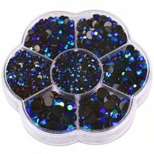 5000pcs/Box, 2mm 3mm 4mm 5mm 6mm, 5 Sizes, Silver Base Crystal Beads Stones,Flower Shape Box Packed, Round Flatback Rhinestones Multi Colors Crystal Gems Non HotFix DMC Jewelry Beads Glass Stones Diamond 3D Pattern Design Accessories Glitter Manicure Decal Decorations For Clothes,Bag,Shoes,Cups,Phone Covers,Handicrafts,Diy Trim.