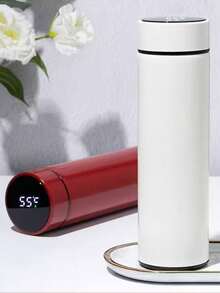1pc Stainless Steel Vacuum Insulated Coffee Mug, Portable Vacuum Cup, Minimalist Business Gift Cup, Suitable For Tea And Drinks, Suitable For Couples, Intimate Gift, Suitable For Anniversary, Wedding, Holiday, Back To School, Christmas Gift - Light Yellow - View 8