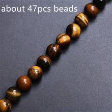 Cuentas de ojo de tigre amarillo natural (1 tira, 4, 6, 8 y 10 mm): cuentas sueltas redondas vibrantes para hacer joyas, proyectos de bricolaje, accesorios artesanales y creaciones con cuentas de moda. Perfectas para crear pulseras, collares y más. - Café integral - Ver 11