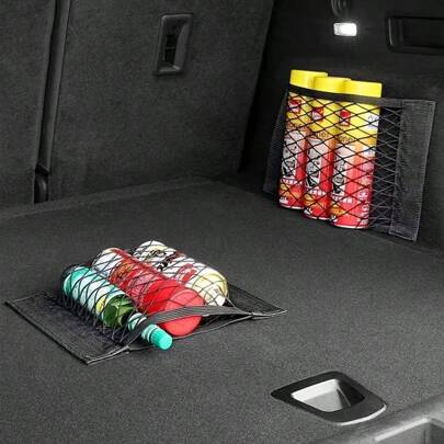 Nylon Car Trunk Organizer Net, Universal Rear Seat Storage Mesh Net, Car Trunk Organizer Bag