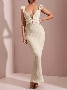 Vestidos elegantes sin espalda para mujer, vestidos largos elegantes, vestido casual mujer, vestidos de fiesta, vestidos de noche con envoltura sexy para mujer, vestidos de graduación. - Blanco - Ver 1