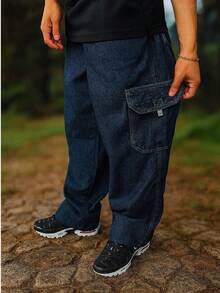 Dazzling Men's Large Plus Size Pants With Style And Comfort - Xanh lam - Xanh nước biển - Xem 2