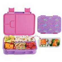 Caja de almuerzo Bento de material Tritan de 1000ML con brillo, a prueba de fugas, apta para microondas/lavavajillas, de vuelta a la escuela