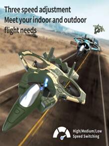 CASRRA K500 Remote Control Drone, Made Of SBS Anti-Fall Material, Camouflage Color, One-Key Roll/Take-Off/Descend/Hover/Hand Throw Features, Suitable For Beginners, Indoor/Outdoor/Party Entertainment Use, Multi-Rotor Quadcopter Toy, Fighter Plane Model Remote Control Toy (Spare Propeller Blades Included), Also An Excellent Birthday/Christmas/Halloween Gift