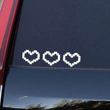 爱车尾灯贴纸粉色可爱通用尾灯车灯贴纸汽车灯贴花配件 - Heart Shape - 查看 3