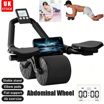 Abdominal Wheel Automatic Rebound Elbow Support Anti-Slip Fitness AB Roller