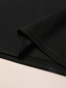 Conjuntos a juego elegantes y lindos para cumpleaños, con camisetas de manga corta casuales "Mamá e Hija", perfectas para la escuela o el juego - Negro - Ver 2