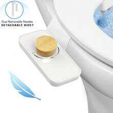 1pc,Cold Water Attachable Toilet Bidet - DITACHABLE- SAVE CUBIT FEET(Dual Retractable Nozzles)