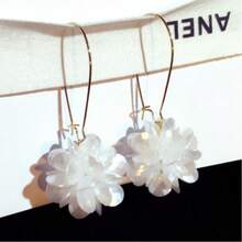 2 件时尚韩国夸张长款超漂亮球花簇耳环女士优雅吊坠耳环