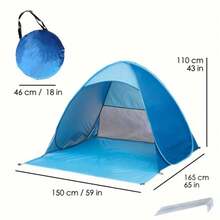 UPF 50+ Portable Beach Tent With 6 Pegs, Lightweight And Durable, Effective Sun Shade, Perfect Gift For Christmas, Halloween, Thanksgiving. Oval-Shaped UV-Blocking Beach Canopy, Suitable For Family Beach And Outdoor Activities, Available In Various Vibrant Colors, Fashionable Design, Easy To Set Up, Essential Summer Sun Protection Accessory. - Multicolor - View 9