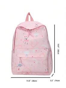 1 Stück süßer Cartoon Kinderrucksack Kindergarten Schüler Schultasche Spielzeug Rucksack vielseitig leicht tragbar mit Reißverschluss verstellbarem Gurt für täglichen Quadratischen Rucksack für Reisen Urlaub Outdoor Einkaufen Geburtstag Schulen, Geschenk für Ihre Tochter Geburtstagsgeschenke, einfarbig Nylon Cartoon Farbe Liebe Graffiti Muster, neues Design, modische lässige Tasche für Schülerin, Beste Freundin, junge Kinder Reisezubehör