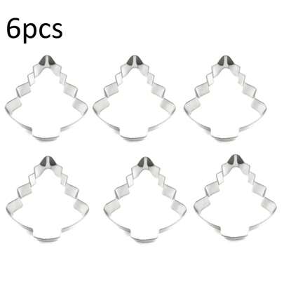 6pcs,Christmas Tree-Shaped Cookie Cutter, Made Of Stainless Steel, Suitable For Homemade Cookies During Christmas And Other Festivals, Can Be Reused With Confidence Christmas Christmas Decorations Christmas Pajamas Christmas Gifts Christmas Decor