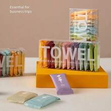 14/28 Pack Compressed Towels For Face & Body - Disposable, Portable Travel Towels, Individually Wrapped Dry & Wet Wipes For Cleaning, Hygiene, Camping, Emergencies - No Pattern - View 3