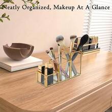 1pc 3-Tier Jewelry Storage Box, High & Low Compartment Organizer, Home Decor, Large Capacity - الذهبي - مشاهدة 2