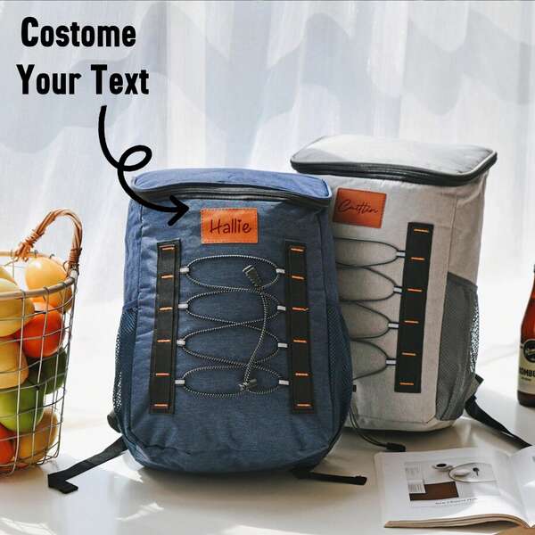 1pc Personalized Groomsman Cooler Backpack, Groomsman Gift, Customized Lunch Cooler Backpack, Golf Beer Cooler, Father's Day Gift, Groom Gift, Groomsman Proposal Gift, Engraved Hiking Beach Picnic Cooler, Christmas Gift