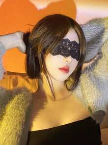 性感蕾丝眼罩角色扮演眼罩；趣味游戏道具；1 件/2 件套装 - 彩色 - 查看 6