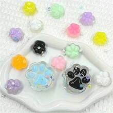 1pc Cute Glow-In-The-Dark Cat Claw Squeeze Toy, 1 Large 5 Small Set, Transparent Shiny Mini Cat Paws, Premium Desk Stress Relief Fidget Toy, Party Favor, Birthday Gift, Holiday Gift, 2025 New Arrival