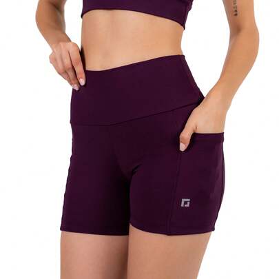  Shorts Feminino Para Corrida de Compressão Com Bolsos Laterais Ciclico Esportes