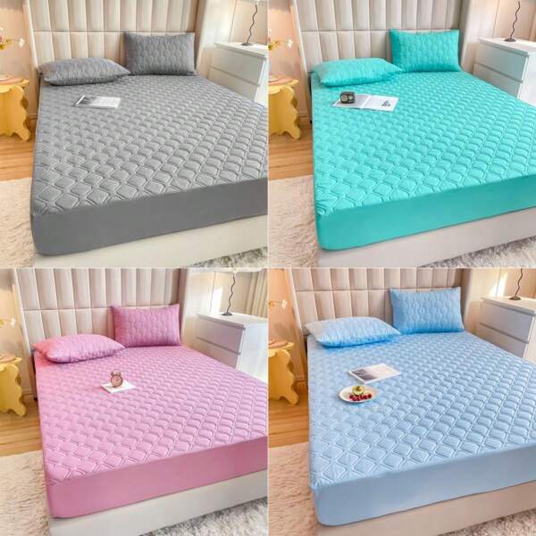 [Sábana ajustada de bolsillo profundo] Sábana ajustada suave y transpirable de bolsillo extra profundo sin fundas de almohada | Colchón acolchado con tela de aire 3D de enfriamiento, bolsillo de 8''-21'' de profundidad