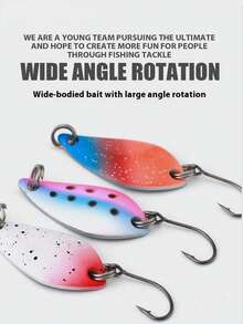 带钓具盒的勺形鱼饵，10 件装，带单钩金属鱼饵，适用于鲈鱼、淡水鲈鱼、淡水鲈鱼，2.5 克/3.5 克/5 克 - 彩色 - 查看 3