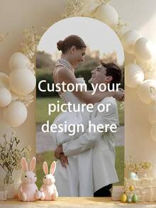 Customized Elastic Arch Cover - Personalized Arch Backdrop Cover, Suitable For Round Top Backdrop Stand, Applicable For Birthday, Theme Party, Wedding And Other Occasions, Available In Multiple Sizes,Party Top - Multicolor 2 - View 9
