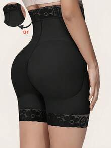 Women Tummy Control Shapewear Bottoms, High-Waisted Abdominal Control Shorts, Butt Lifting, Firm Waist And Lift Buttocks, Black Tights, Classic Daily Wear - Black - View 3