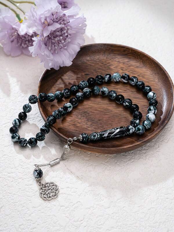 1pc Premium Muslim Prayer Beads 10mm 45 Resin Handheld Rosary Tasbih For Daily Muslim Counting