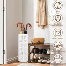 Umbrella Stand For Entryway Metal Umbrella Holder Freestanding Umbrella Stand Round Umbrella Holder Bin Waterproof Umbrella Storage Rack Indoor Walking Stick Holder For Home Entryway 15*42cm WhiteB0CZNXM6K6[Am]14W166