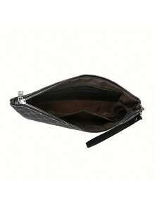 男士手提包，时尚信封包，男士手提包，男士手拿包，可容纳手机、平板电脑、车钥匙和其他杂物。内部设有银行卡和购物卡卡槽，简约时尚。 - 彩色 - 查看 7