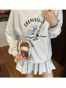 1 قطعة حقيبة شفافة واقية للدمية مع حزام معلق، حافظة عرض وتخزين وحماية من الغبار أنيقة للدمية ، صندوق جمع مقاوم للخدش، منظم من البولي فينيل كلوريد مقاوم للماء، للدمى والكابلات والسماعات، هدايا عيد الحب (باستثناء الدمى)