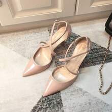 Women Pumps - 杏色皮麵[9cm] - 查看 1