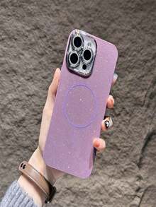 Luxury Bling Glitter Camera Lens Magsafe Magnetic Case Cover For IPhone 16/15/14/13/12/11/Pro/Promax - 淡紫色 - 查看 2