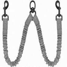 1pc 360° Swivel Dog Leash, Anti-, Shock Absorbing Reflective Elastic Leash, Comfortable For Walking 2 Dogs