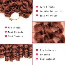 DJamaican Bounce Crochet Hair For  2X Ringlet Wand Curl Crochet Hair Braids Short Curly Bounce Crochet Braids Synthetic Braiding Hair Extension 350 8inch 5001 - 350# - View 5