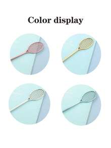 Creative Stationery, Cute Tennis Racket Shaped, Badminton Racket Ballpoint Pen, Refillable Ballpoint Pen