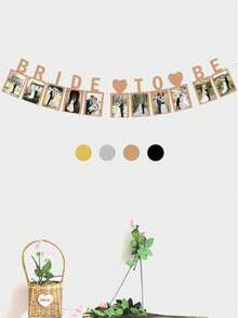1 Set Bride To Be Photo Banner Bride Bunting For Wedding Decoration And Bridal Shower Party Supply - Multicolor - View 1