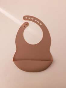 PopLittleOne 1 pieza Babero de silicona para bebé de unicolor, vajilla para bebé, babero ajustable para bebé, artículos de alimentación y entrenamiento para bebé, babero impermeable para bebé