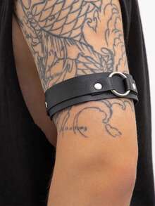Fashionable Men's Armband, Adjustable Gothic Style Arm Band, Clothing Accessory Halloween Accessories, Halloween Costumes Autumn-Winter Accessories Halloween Costume,Suitable For Teens, Youth,Men,Casual, Outdoor, Athletic, Vacation, Graduation Gifts, Birthday, Daily Wear For Going Out Outfit Wedding Party And For Gift Halloween Costume