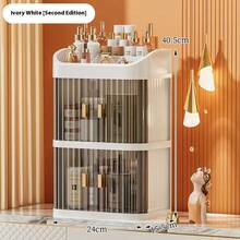 1 Set High-End Makeup Storage Box, Sliding Drawer Vanity Organizer, Multi-Layer Large Capacity Dust-Proof Makeup Case, Suitable For Bathroom, Vanity, Lipstick, Skincare, Makeup Brushes, Facial Cleanser, Face Mask Storage