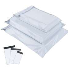 50/100 túi vận chuyển màu trơn, túi đóng gói đa năng tối giản, phù hợp cho trường học, văn phòng, vận chuyển và gửi thư, mùa tựu trường, túi chuyển phát nhanh dày cỡ lớn, túi gửi thư chống thấm nước, túi đóng gói tự dính, túi có thể niêm phong, phong bì lưu trữ hậu cần, phong bì vận chuyển quần áo. - trắng - Xem 3