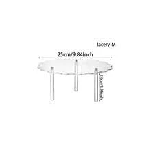1 件亚克力蛋糕展示架，花瓣甜点展示架，透明展览架，适用于生日、婚礼 - 無色 - 查看 10