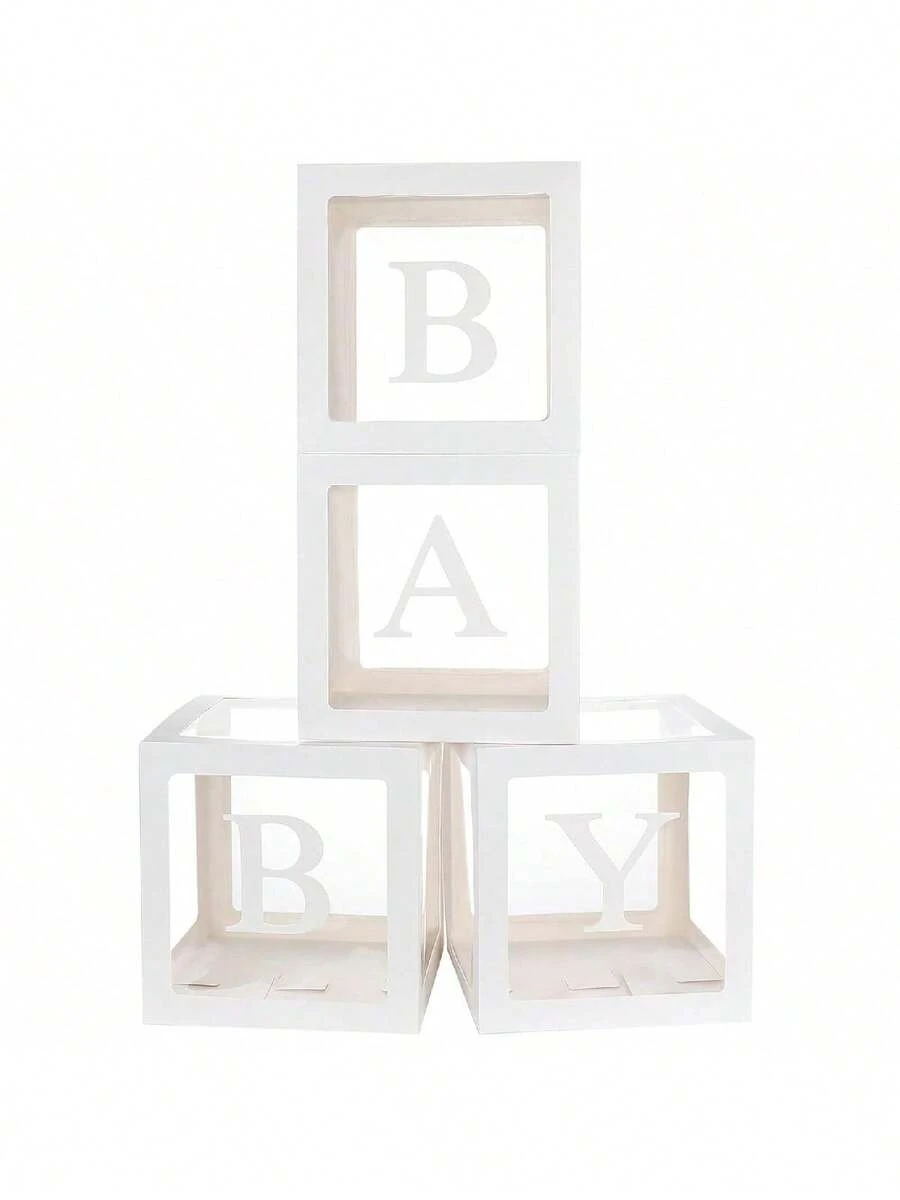 Boxes With Letters For Clear Decorations Block Boxes,Transparent ...