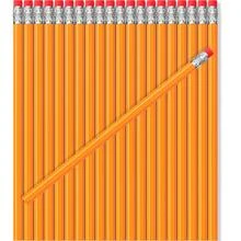 120 Pcs #2 HB Pencils With Eraser No 2 Unsharpened Wooden Hexagonal Pencils For Adults Gifts For School Exam Art Learning Office Sketching (Black) - 黃色 - 查看 1