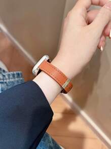 1 curea de ceas din piele pentru femei, compatibilă cu curelele Ultra/Se/8/7/6/5/4/3/2/1, design cu talie subțire, mărimi 38/40/41/42/44/45/49 mm