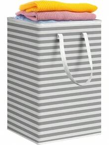 Cesto para Ropa Sucia de 75L, Cesta de Lavandería Plegable de Gran Capacidad, Cesto de Almacenamiento de Ropa con de Cuerda para Alamcenamiento y Organización en Baño y Dormitorio. - P3-Gris Oscuro - Ver 9