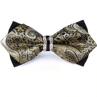 1pc Polyester Men's Bow Tie, Suitable For Weddings, Parties, Business Occasions